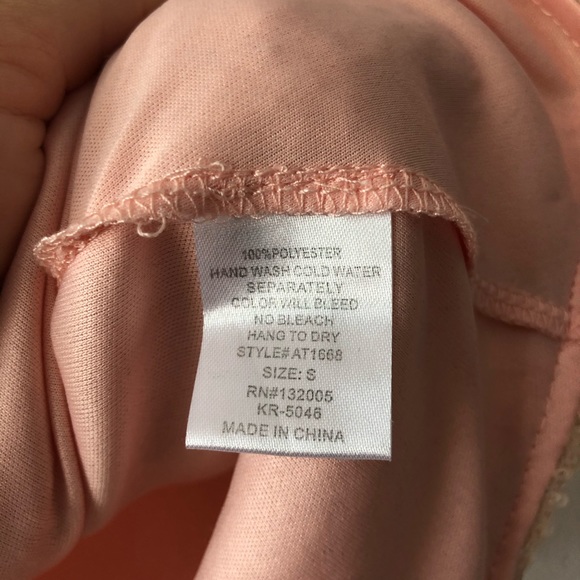 Alythia trapeze peach sequined top sz: Small - Picture 5 of 7